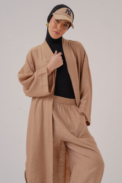 Pure Linen Cardigan with Belt